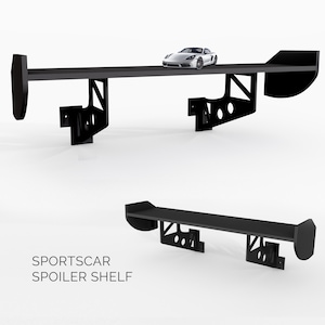 SPOILER STYLE VOITURE DE SPORT Fichier téléchargeable ! Créez des étagères personnalisées pour becquet de voiture de sport !