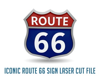 ROUTE 66 SIGN! Downloadable man cave file with multiple options to cut/engrave/paint! Buy once, create limitless!