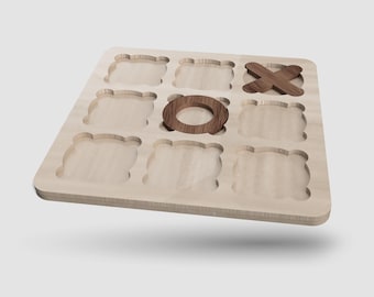 TIC TAC TOE Board! Super simple cut plan with easy customization! Downloadable file for creating your own eco-friendly boards
