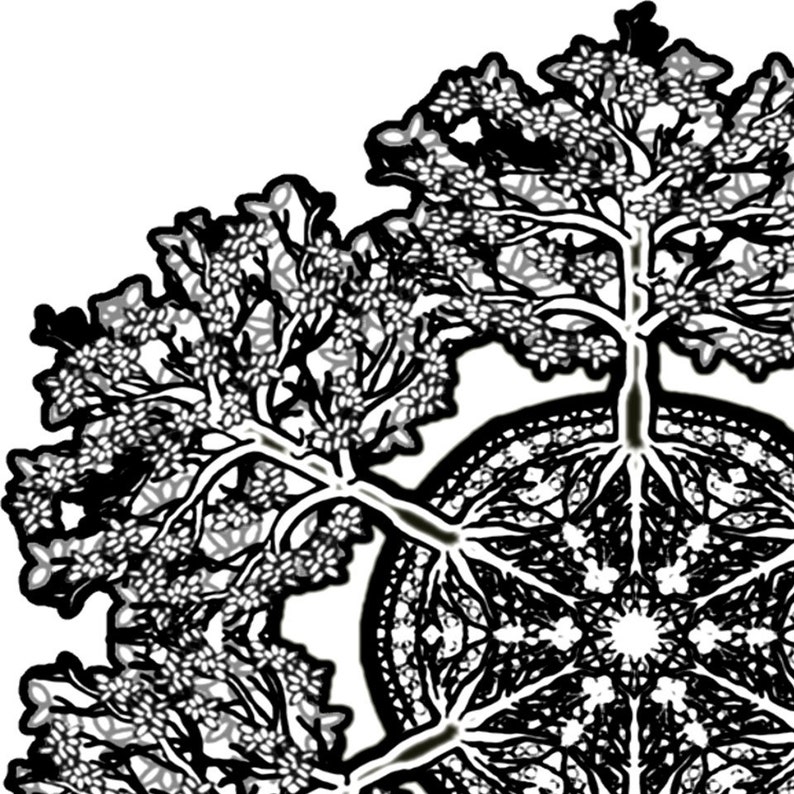 Download Earth Day Tree Mandala Coloring Page Printable Download | Etsy