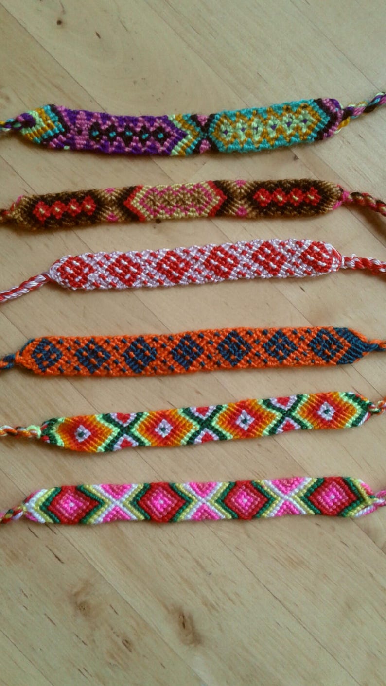 Thick Hand Woven Mexican Bracelets Etsy New Zealand
