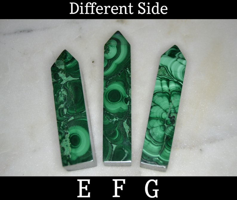 Malachite Obelisks, PLEASE READ DESCRIPTION, Malachite Towers, Some Have Small Imperfections image 8