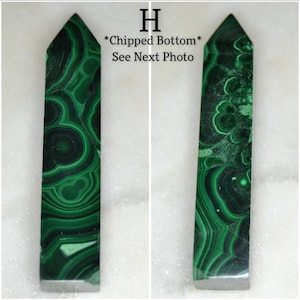 Malachite Obelisks, PLEASE READ DESCRIPTION, Malachite Towers, Some Have Small Imperfections H