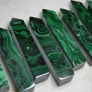 Malachite Obelisks, PLEASE READ DESCRIPTION, Malachite Towers, Some Have Small Imperfections image 3