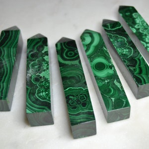 Malachite Obelisks, PLEASE READ DESCRIPTION, Malachite Towers, Some Have Small Imperfections image 4