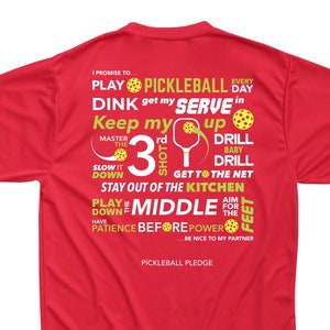 Men&#39;s Pickleball Pledge T-Shirt - Men&#39;s Performance Dri-Fit T-shirt - Moisture Wicking - Pickleball gift - Valentine T-Shirt