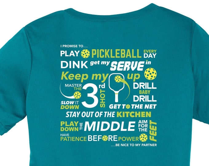 Pickleball Pledge Women's T-Shirt - Performance T-shirt - Women's T-shirt - Pickleball gift - Pickleball clothing - Pickleball T