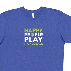 Glückliche Menschen spielen Pickleball T-Shirt: Vintage T-Shirt
