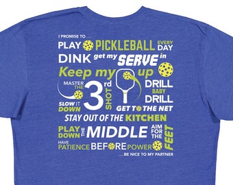 Pickleball Pledge T-Shirt: Men's Vintage Heathered Cotton Blend