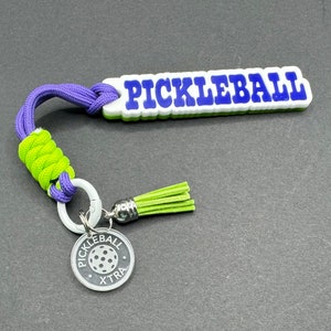 Pickleball Keychain - Show Pickleball Love - Sports Keyring - Bag Tag