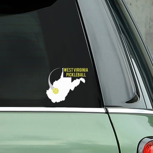 West Virginia Pickleball Decal - Vinyl Sticker - Bumper Sticker - Pickleball Gifts - Computer Sticker - Oregon Decal