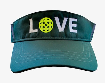 Visera LOVE Pickleball: ropa deportiva bordada de alto rendimiento