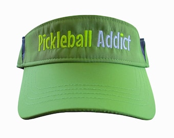 Pickleball Addict Embroidered Visor: Moisture-Wicking Performance