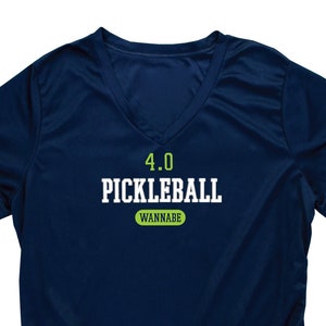 Pickleball Wannabe Ladies Performance T-Shirt: Custom Number