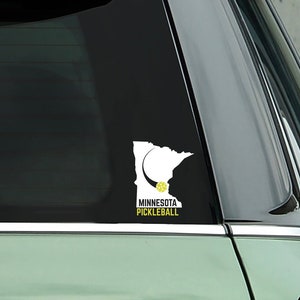 Minnesota Pickleball Decal - Vinyl Decal - Bumper Sticker - Computer Sticker - Pickleball Gifts - Virginia Decal