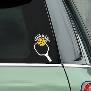 Personalized Pickleball Paddle Vinyl Decal - Car, Laptop, Water Bottle