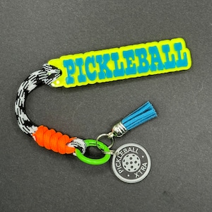 Pickleball Keychain - Show Pickleball Love - Sports Keyring - Bag Tag