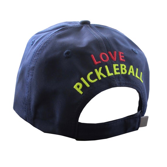 I Love Pickleball Adult Mesh Hat Adjustable Back Trucker Cap Orange