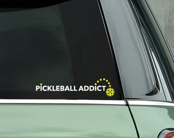 Pickleball Addict Vinyl Decal - Bumper/Laptop Sticker