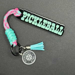Pickleball Keychain - Show Pickleball Love - Sports Keyring - Bag Tag