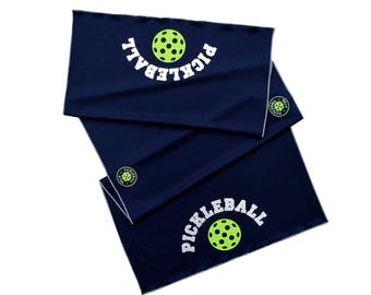 Navy Pickleball Cooling Towel: Moisture-Wicking Athletic Gift