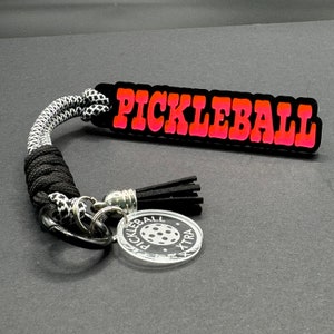 Pickleball Keychain - Show Pickleball Love - Sports Keyring - Bag Tag