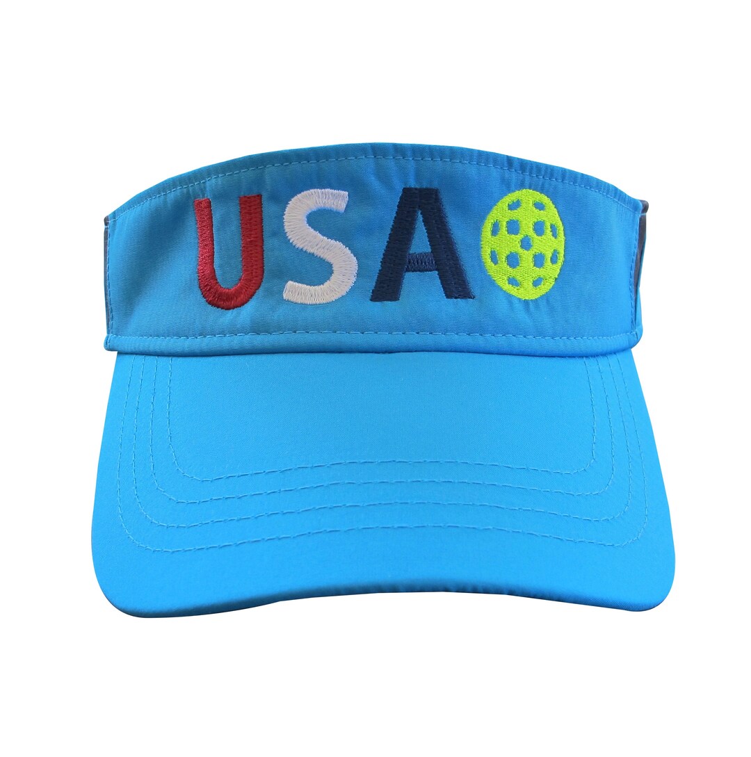 USA Pickleball Embroidered Performance Visor Pickleball Gift Pickleball Clothing Pickleball