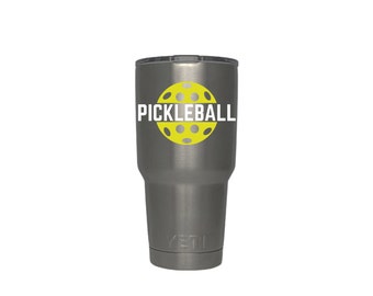 Pickleball Decal: Yeti Tumbler, Water Bottle Vinyl Sticker
