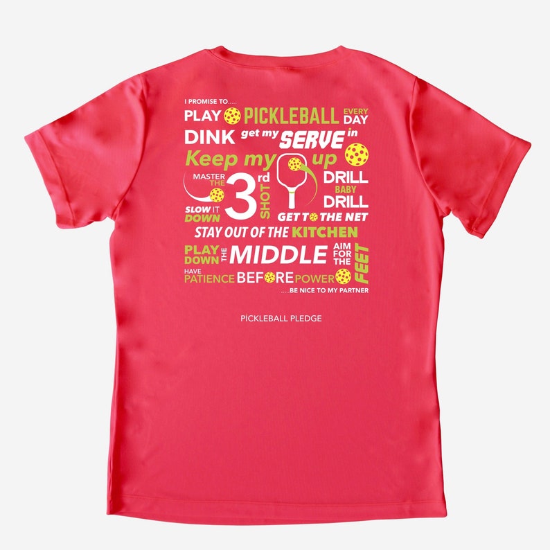 Pickleball Pledge Women's TShirt Performance Tshirt Etsy