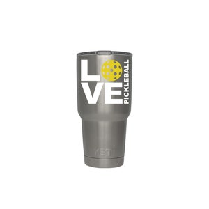 Love Pickleball Decal: Yeti Tumbler, Water Bottle Vinyl Decal