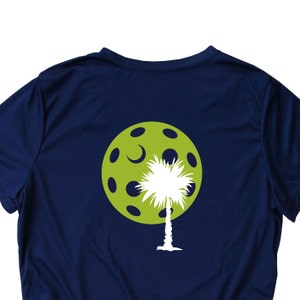 South Carolina Pickleball Women&#39;s Performance T-Shirt: Palmetto Tree