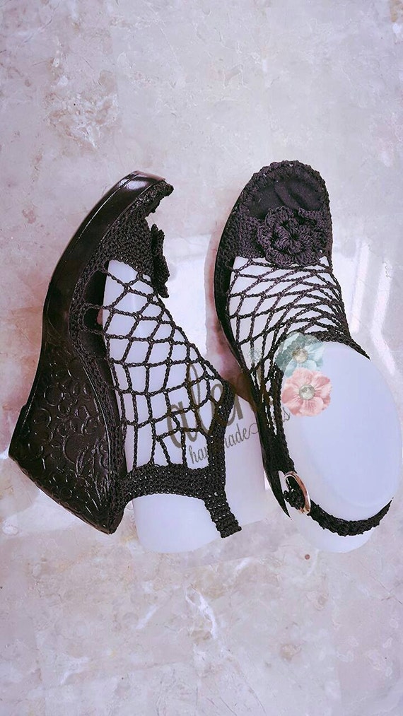 Items similar to handmade crochet shoes heels platforms Items similar to handmade crochet shoes heels platforms