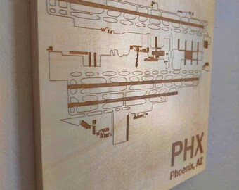 Custom Wood Airport Diagram Wall Decor