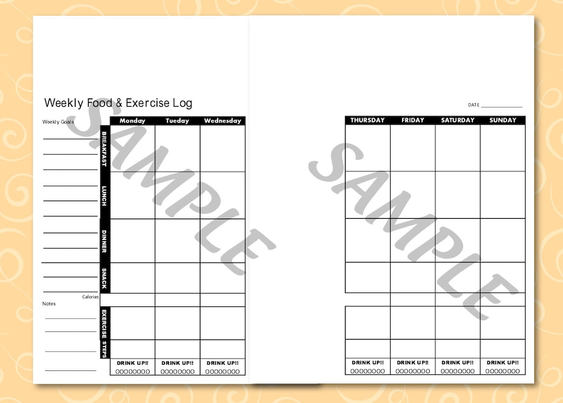 Happy Planner Fitness Planner Weekly Insert Instant Printable - Etsy