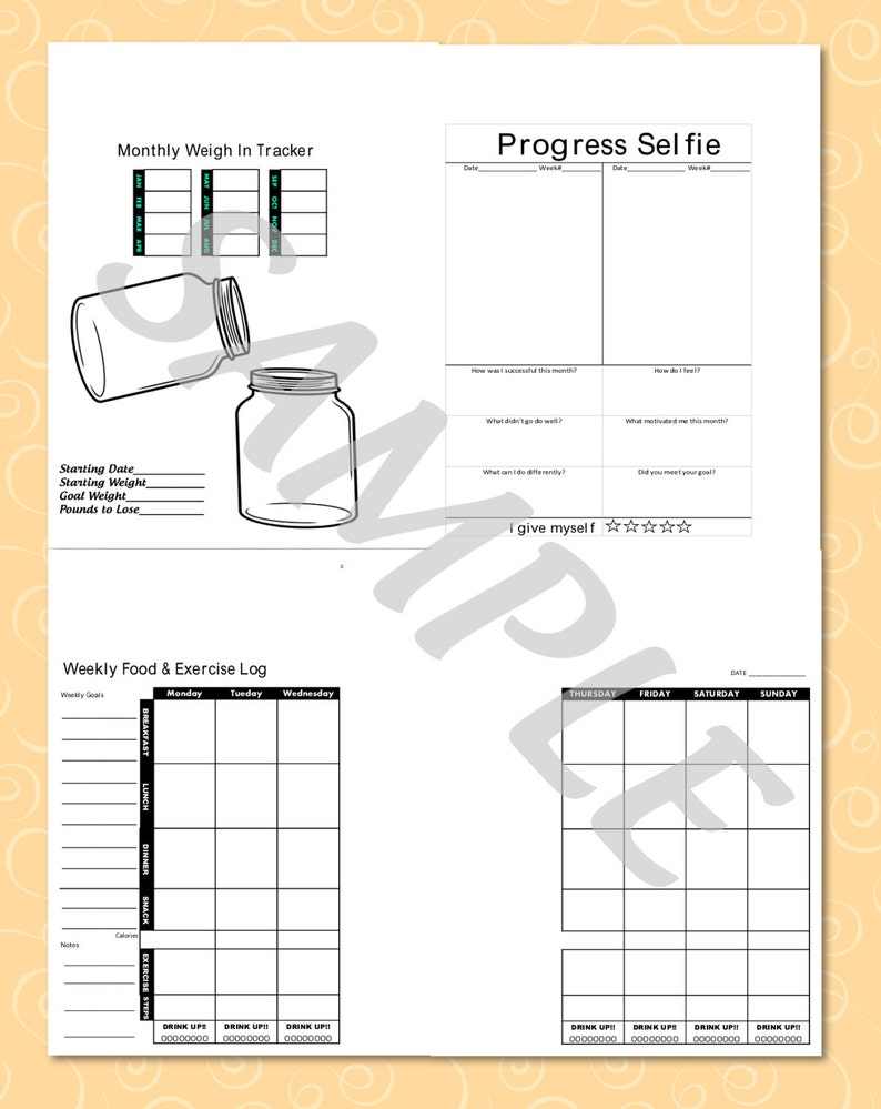 Happy Planner Fitness Insert Kit - Etsy