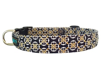 Black and Gold Pet Collar - Adjustable Dog Collar - Male Dog Collar - Female Dog Collar - Soft Dog  Collars - Pet Accessories - Dog Collars