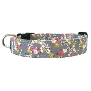 Floral Fabric Dog Collar, Puppy Collar, Handmade Dog Collar, Custom Dog Collar, Dog Accessory, Cute Dog Collar, Designer Dog Collar