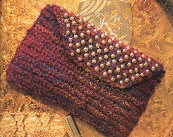 Beaded clutch bag crochet pattern