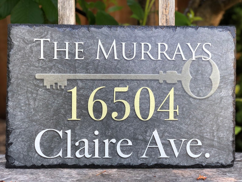 Plaque de numéro de maison Plaque personnalisée de numéro de | Etsy