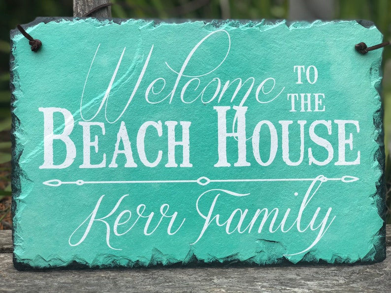 to the Beach House Sign. Personalized Sign. Beach Etsy