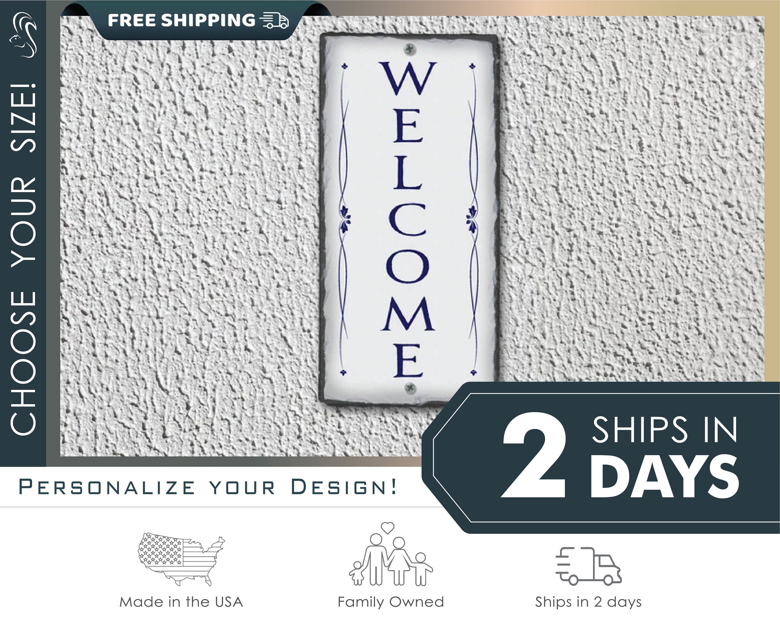 Outdoor Sign Slate Sign Outdoor Sign Etsy