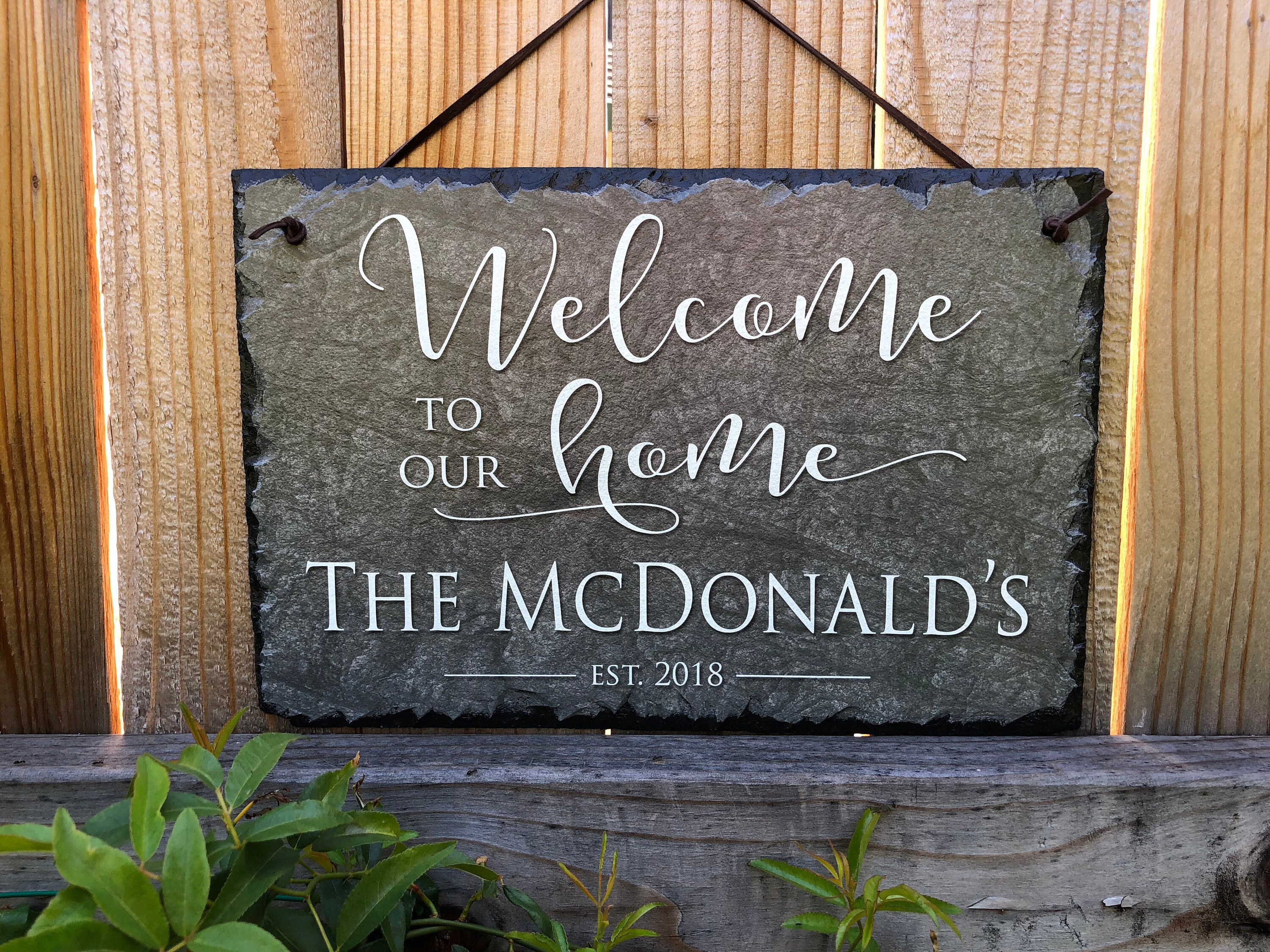 Outdoor Sign Slate Family Sign Outdoor Sign Etsy