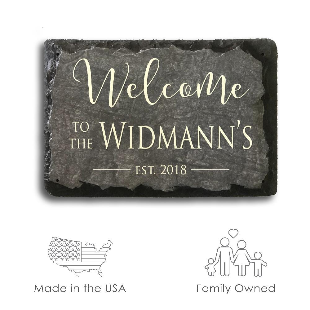 Reception Slate Signs Personalized Slate Welcome Sign, Weatherproof Family Name Plaque - Etsy