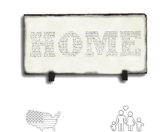 Custom Slate Lyric Art, Wedding Song, Anniversary Gift