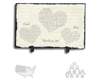 Custom Slate Lyric Art, Wedding Song, Anniversary Gift