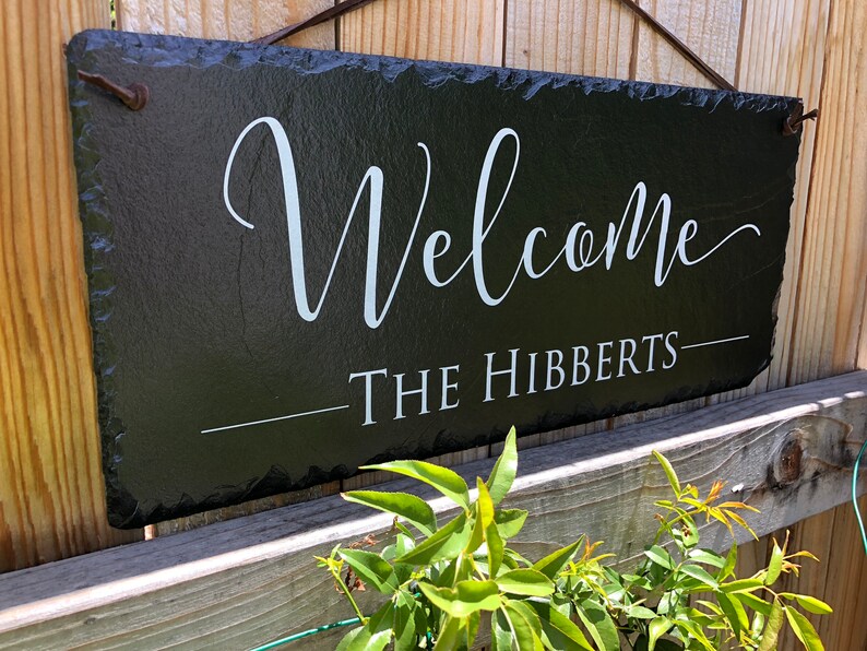 Outdoor Sign Slate Sign Custom Name Plaque Etsy