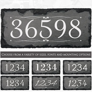 address plaque number sign plaque for house home sign personalized while number plate street outdoor mailbox hanging costum name slate yard door black porch bronze stone customized decor handcrafted customizable housewarming handmade adress sighn