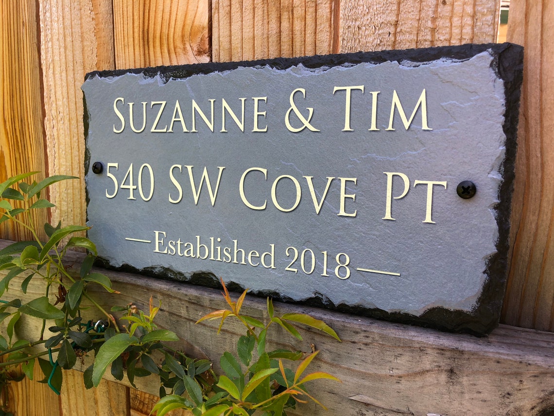 Home Address Plaque Personalized Name Plaque. Established Etsy