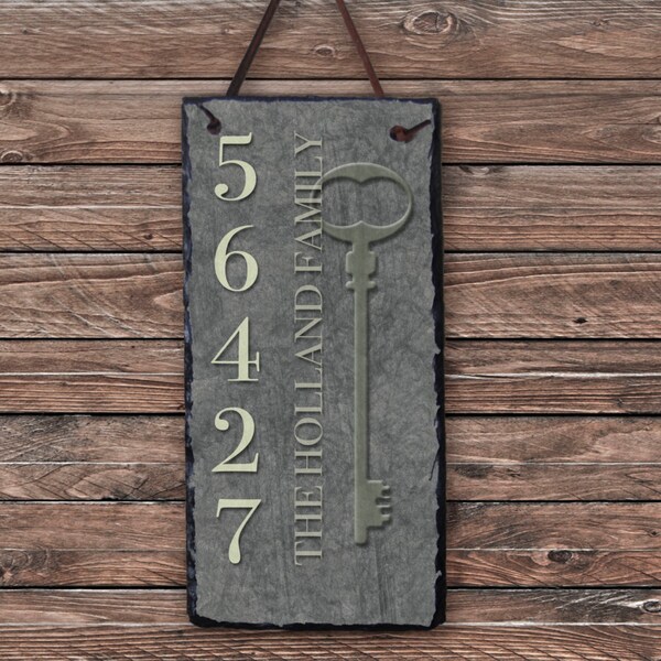 House Key Sign! Personalized House Number Plaque. Welcome To Our Home. Custom House Sign. Outdoor Sign. Wedding Gift. House Warming Gift.