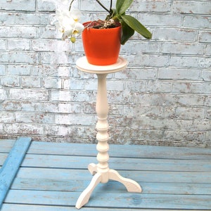 Großer Blumentopfständer aus Holz, geschnitzter Pflanzenhalter, großer Blumentopfständer aus Holz, bemalter Holzfarnständer für drinnen